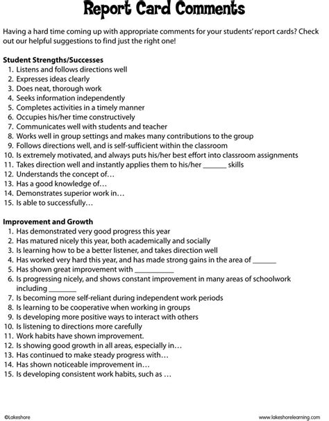 325 amazing report card comments and remarks to save your .